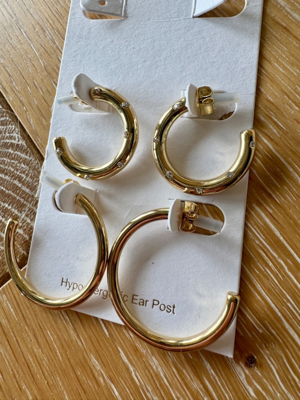 NWT | J. CREW FACTORY Nautical links hoop earrings set in rich gold - Picture 3 of 13